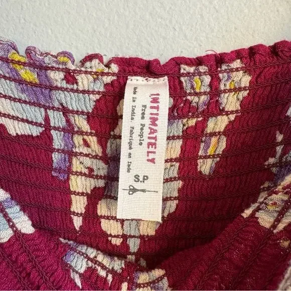 Free People Intimately Garden Party Raspberry Floral Print Maxi Dress - Picture 5 of 12